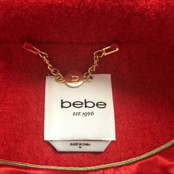 BEBE Women’s Swing Coat, Size M, Orange - Picture 5 of 7